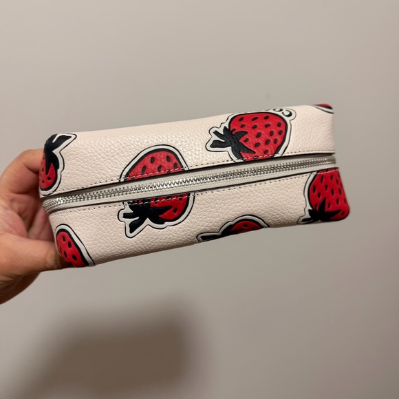 Coach Strawberry Print Cosmetic Pouch - Picture 5 of 8